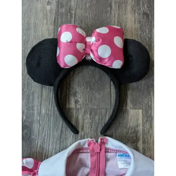 Spirit Halloween Mickey & Friends Minnie Mouse Costume Pink Dress Size 3-4T - Picture 4 of 10